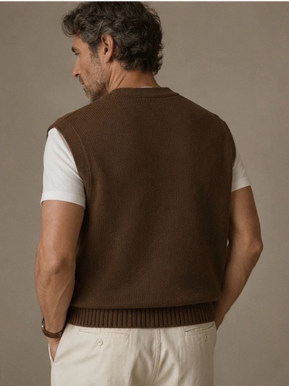 Zara Men’s brown knit vest with faux leather pocket. l/xl NWT
Coastal Grandpa - Picture 3 of 16